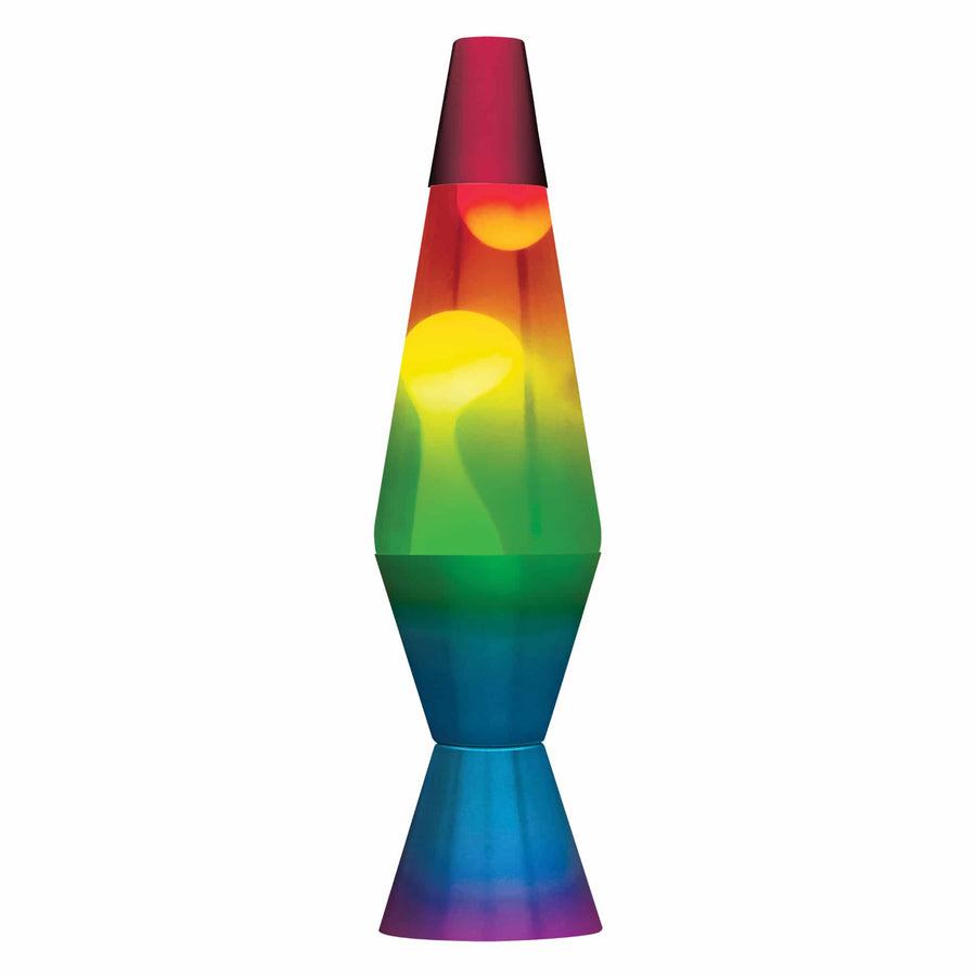 14.5” LAVA LAMP RAINBOW – WHITE/CLEAR/TRICOLOR S6
